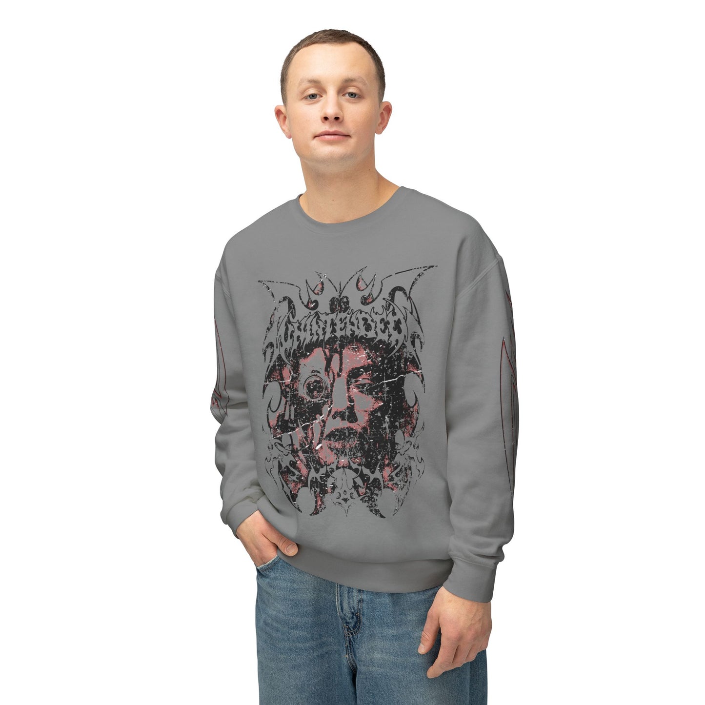Model Reckless Sweatshirt Gray Tribal