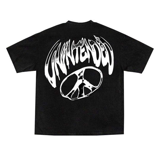 Peace Black Back Tee