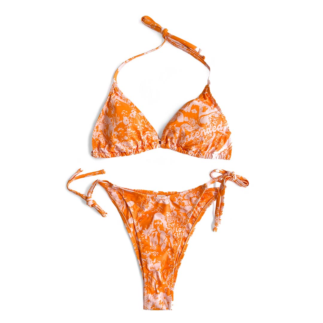 Flower Child Bikini | Orange Set – UNINTENDED