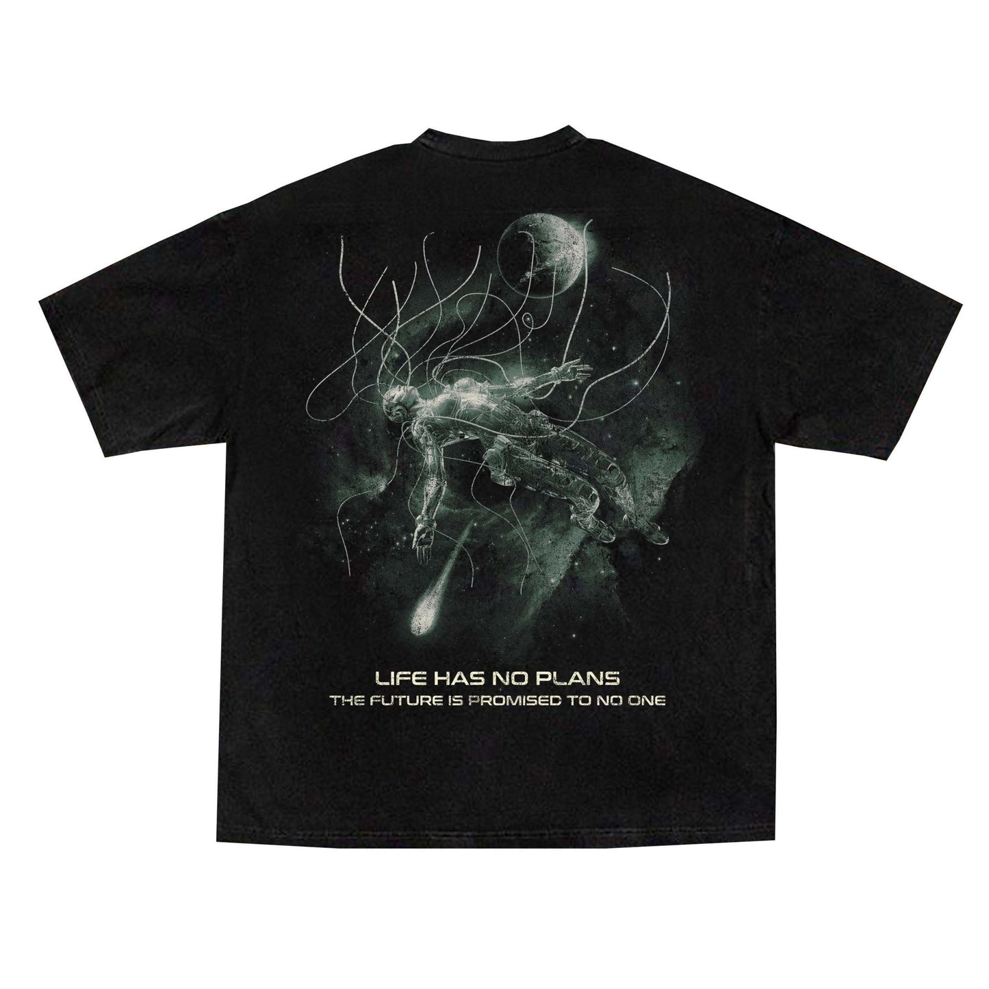 Skynet | Drop Shoulder Black Tee - UNINTENDED