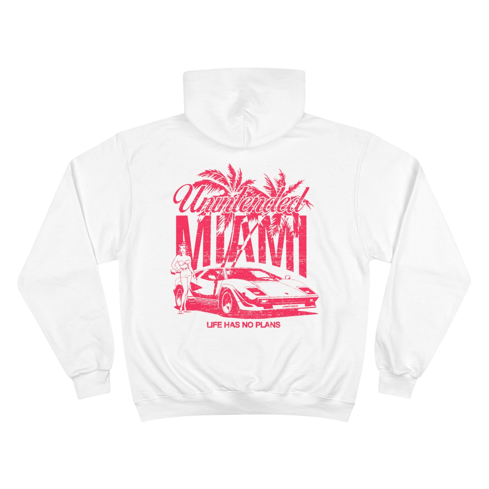 Miami X Champion Hoodie White