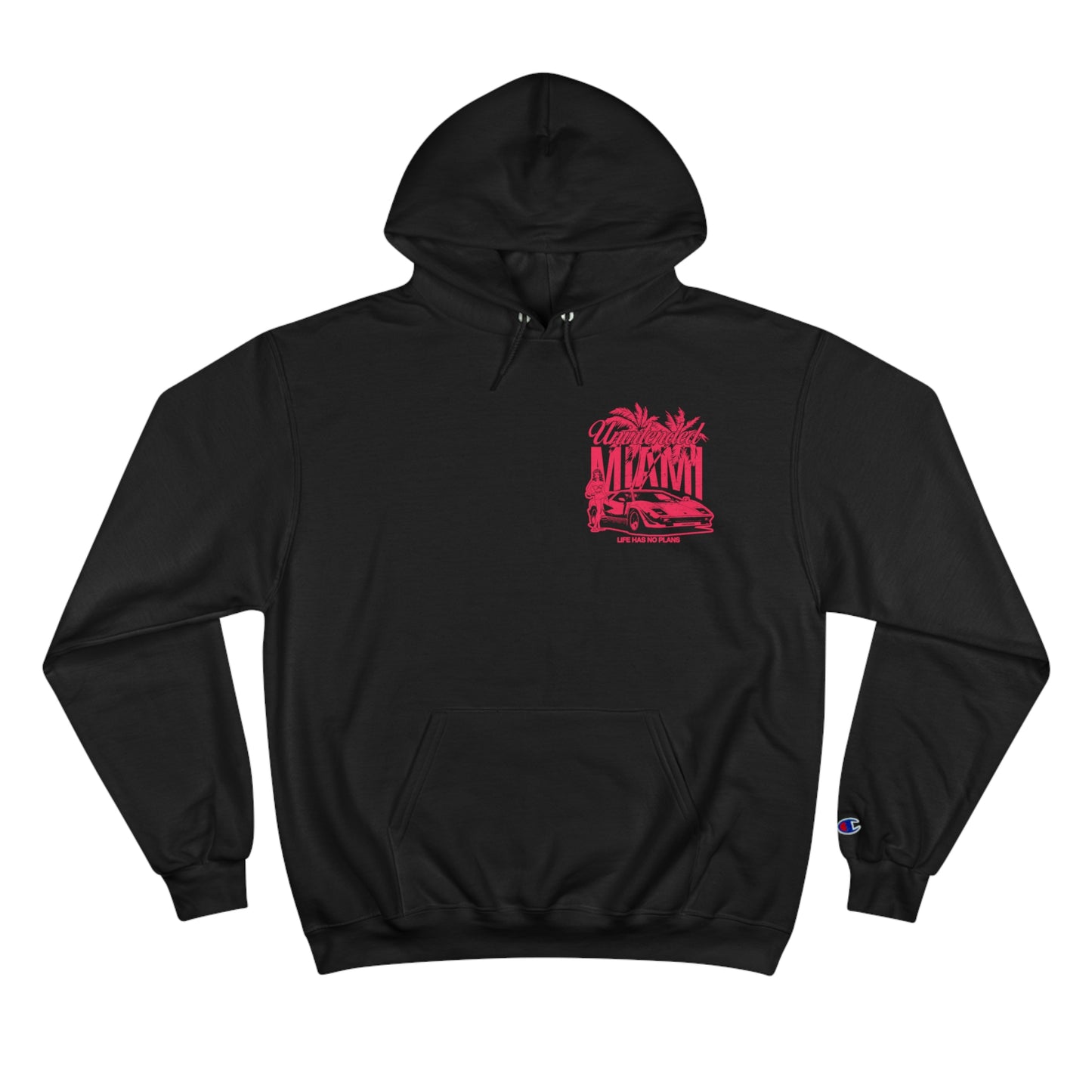 Miami X Champion Hoodie Black