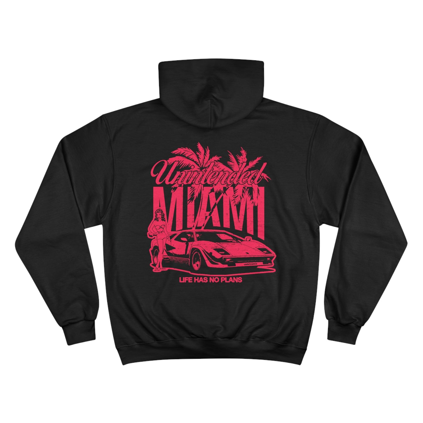 Miami X Champion Hoodie Black