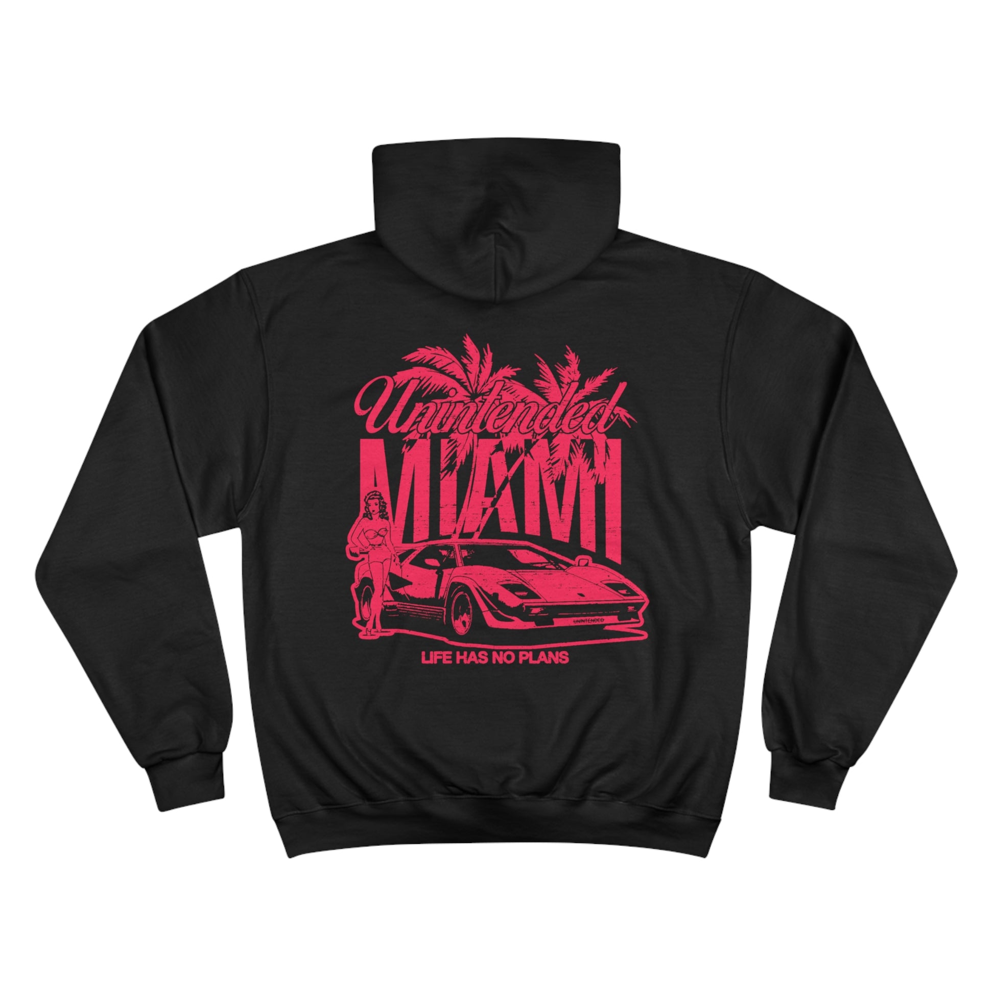 Miami X Champion Hoodie Black