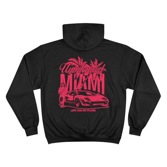 Miami X Champion Hoodie Black