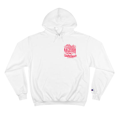 Miami X Champion Hoodie White